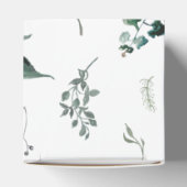 銀色グリーンユーカリ結婚式の引き出物箱 フェイバーボックス (上部)