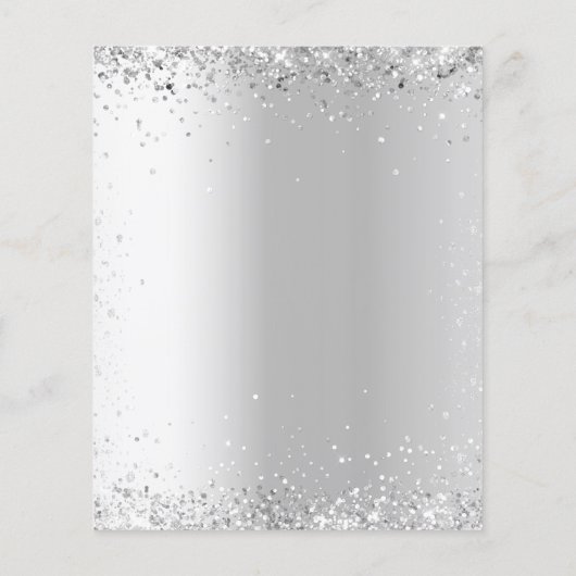 銀色ピンクの花婚式プログラム (裏面)