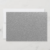 銀色ラメのドレス蝶のケンカネーラ(Blush Silver Sparkle Dress Butter 招待状 (裏面)