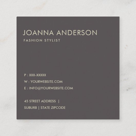 銀色芸術的のアクアスケストライプのッチ線パターン スクエア名刺 (裏面)