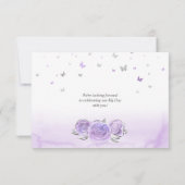 銀色 ライトパープル ローズ エレガント セーブザデート (裏面)