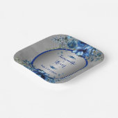 銀花優雅な結婚式 ペーパープレート (傾斜あり)