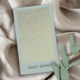 銀芸術的アクアスケッチストライプの線パターン 名刺