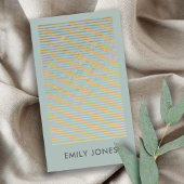 銀芸術的アクアスケッチストライプの線パターン 名刺