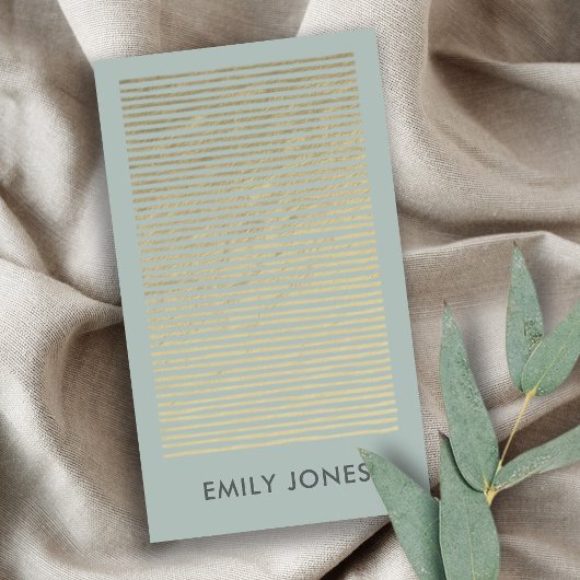 銀芸術的アクアスケッチストライプの線パターン 名刺