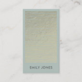銀芸術的アクアスケッチストライプの線パターン 名刺 (正面)