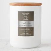 銀茶色の木目製品の包装ラベル フードラベル (正面)