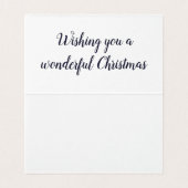 銀華美のスノーフレーク・クリスマスカード (内部フラット)