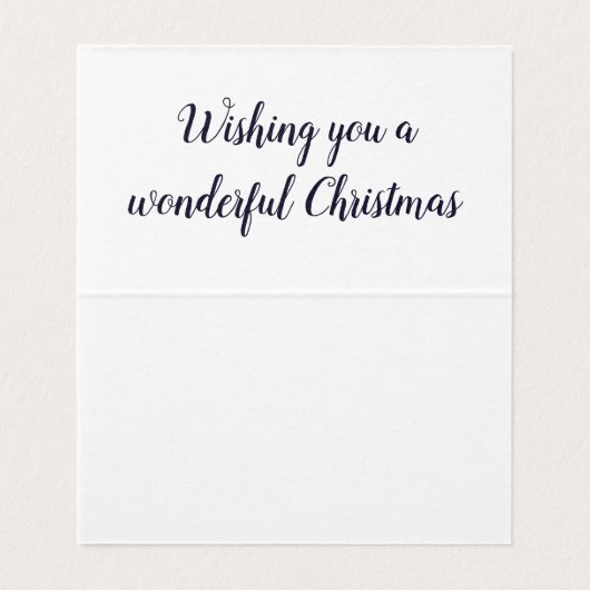 銀華美のスノーフレーク・クリスマスカード (内部フラット)