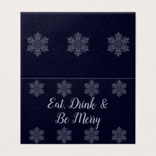 銀華美のスノーフレーク・クリスマスカード (外部フラット)