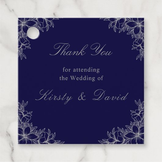 銀華美フローラ結婚式の引き出物ラベル フェイバータグ (正面)