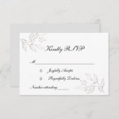 銀葉スタイリッシュフォーマルエレガントズ 出欠カード (正面/裏面)