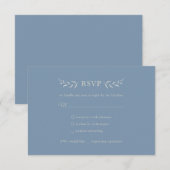 銀葉婚式RSVPカード 出欠カード (正面/裏面)