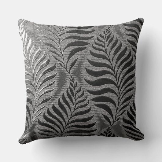 銀葉模様 クッション (裏面)