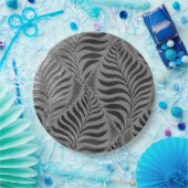 銀葉模様 ペーパープレート (パーティー)