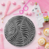 銀葉模様 ペーパープレート (パーティー)