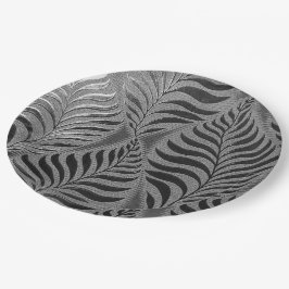 銀葉模様 ペーパープレート