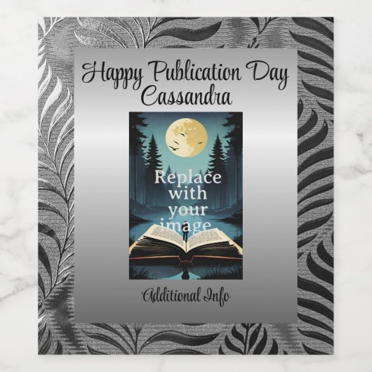 銀葉模様 ワインラベル (シングルラベル)