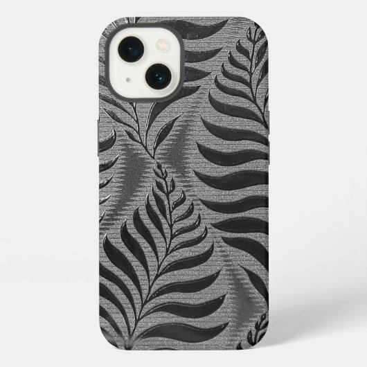 銀葉模様 iPhoneケース (裏面)