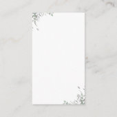 銀葉赤ちゃんシャワーおむつラッフルエンクロージャ エンクロージャーカード (裏面)