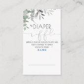 銀葉赤ちゃんシャワーおむつラッフルエンクロージャ エンクロージャーカード (正面)