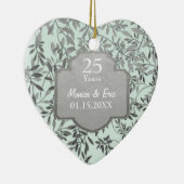 銀葉25周年結婚の セラミックオーナメント (右)