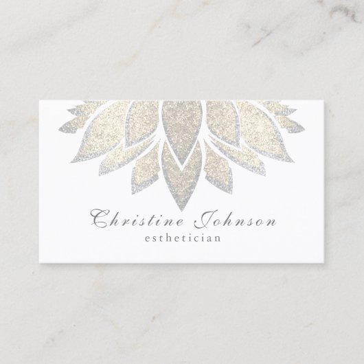 銀蓮の花エステティシャンスキンケア 名刺 (正面)