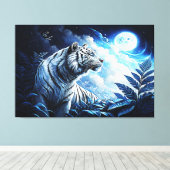 銀虎 キャンバスプリント (インサイチュ (ウッドフロア))