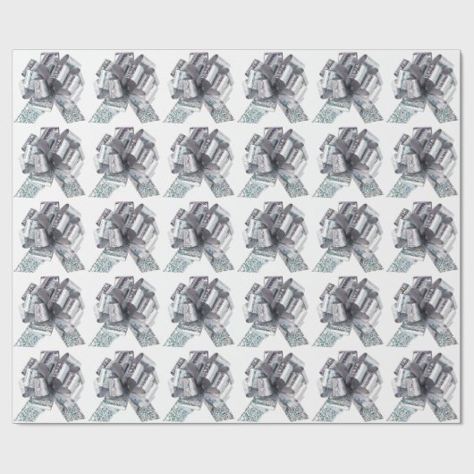 銀虹彩弓ホワイトラッピング紙 ラッピングペーパー (フラット)