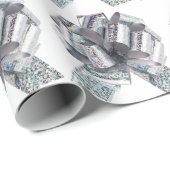 銀虹彩弓ホワイトラッピング紙 ラッピングペーパー (ロールコーナー)