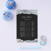 銀虹色フェイクグリッター価格表表フライヤー チラシ (シングル)