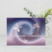 銀蝶招待状カード 招待状 (スタンド正面)