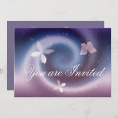 銀蝶招待状カード 招待状 (正面/裏面)