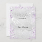 銀蝶結婚の写真サンキューカード (裏面)