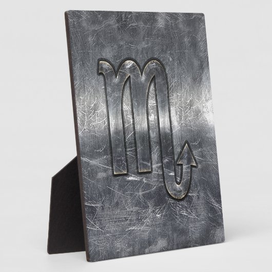 銀蠍座〔占星術の〕十二宮図サインメ動揺してタルスタイル フォトプラーク (側面)