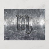 銀蠍座〔占星術の〕十二宮図サインメ動揺してタルスタイル ポストカード (正面)