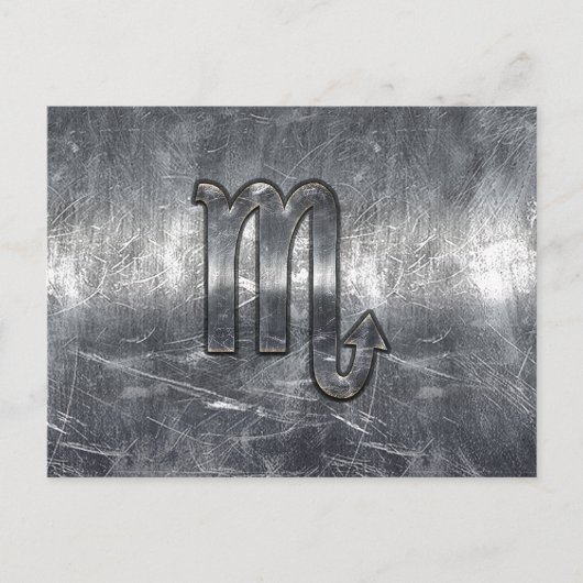 銀蠍座〔占星術の〕十二宮図サインメ動揺してタルスタイル ポストカード (正面)