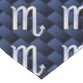 銀蠍座〔占星術の〕十二宮図シンボルネイビー炭素繊維 テーブルクロス (アングル)