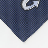 銀蠍座〔占星術の〕十二宮図シンボルネイビー炭素繊維 フリースブランケット (角)