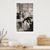 銀行でc.1800(版木、銅版、版画) ポスター (キッチン)