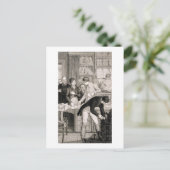 銀行でc.1800(版木、銅版、版画) ポストカード (スタンド正面)