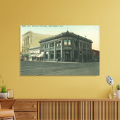 銀行とマソニック寺院の外観 キャンバスプリント (インサイチュ (リビング))