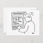 銀行のキャッシュポイントマシン吹がビールに出さないこと ポストカード (正面/裏面)