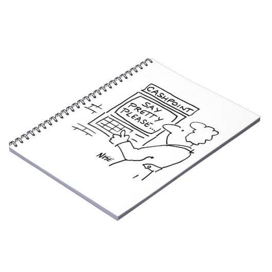 銀行のキャッシュポイント機は「お願かわいらしい」と言う。 ノートブック (左側)