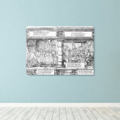 銀行のシーン キャンバスプリント (インサイチュ (ウッドフロア))