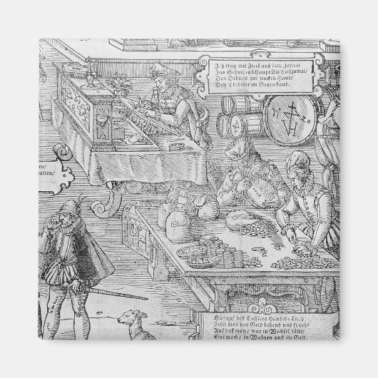 銀行のシーン マグネット (正面)