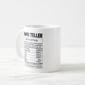 銀行のテラー栄養事実11oz Mug コーヒーマグカップ (正面左)