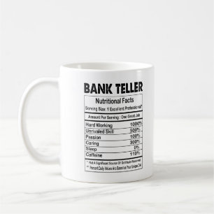 銀行のテラー栄養事実11oz Mug コーヒーマグカップ
