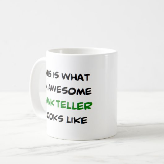 銀行の出納係素晴らし コーヒーマグカップ (正面左)