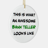 銀行の出納係素晴らし セラミックオーナメント (右)